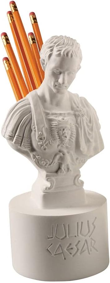 Resin Julius Caesar Statues Pen Holder