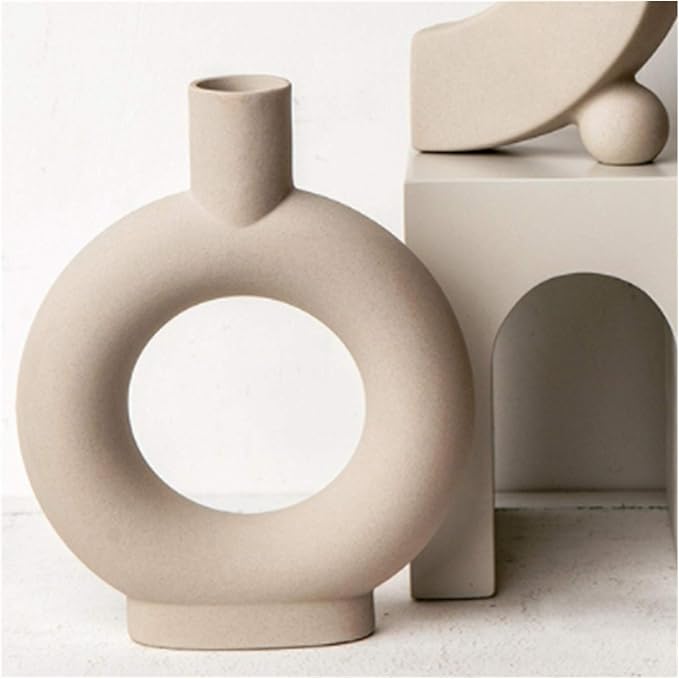 Home Decoration White Vegetarian Ceramic Vase