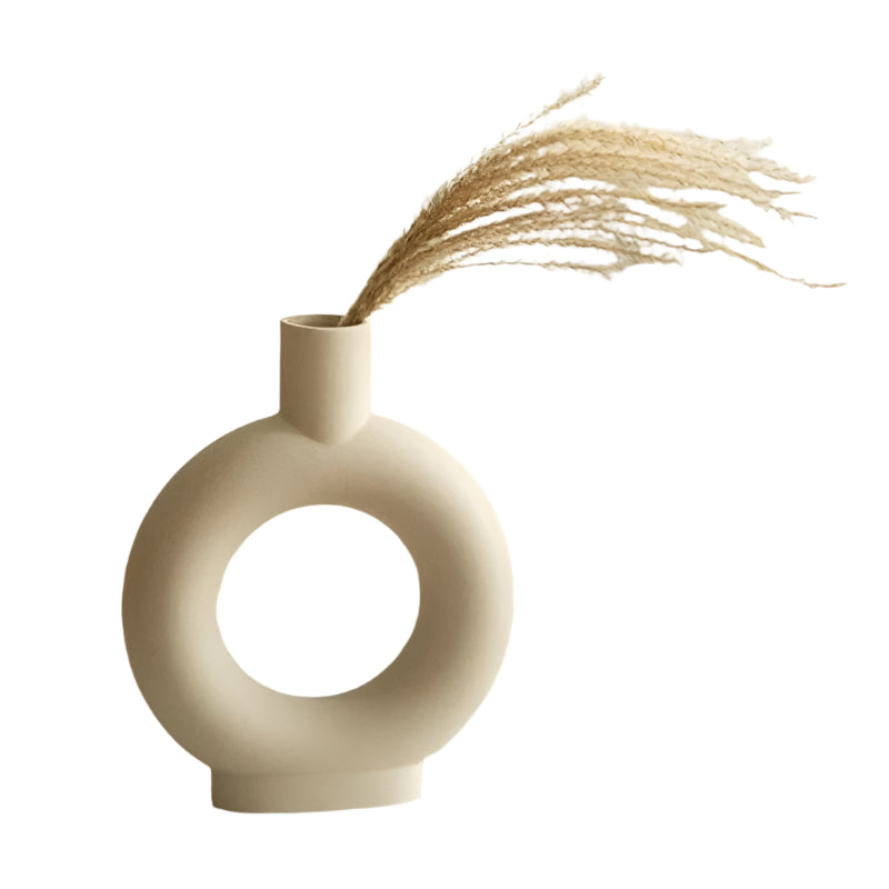 Home Decoration White Vegetarian Ceramic Vase