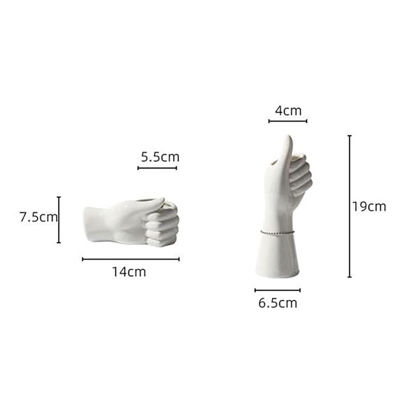Ceramic Hand Shape Flower Vase