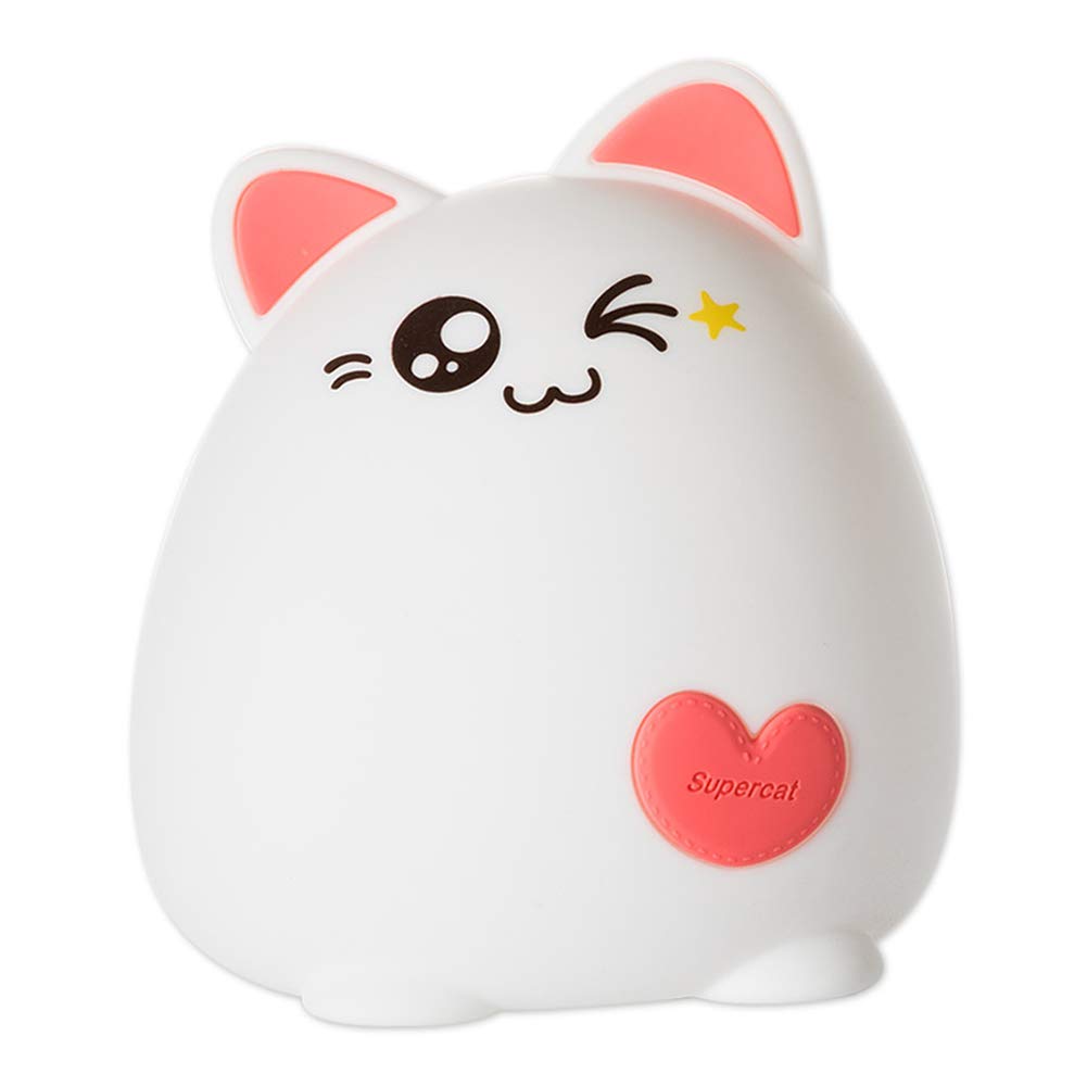 Kitty Night Light for Kids, Soft Silicone LED