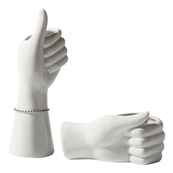 Ceramic Hand Shape Flower Vase