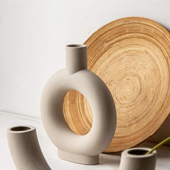 Home Decoration White Vegetarian Ceramic Vase