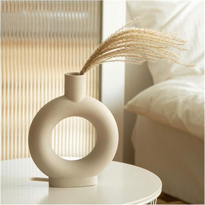 Home Decoration White Vegetarian Ceramic Vase