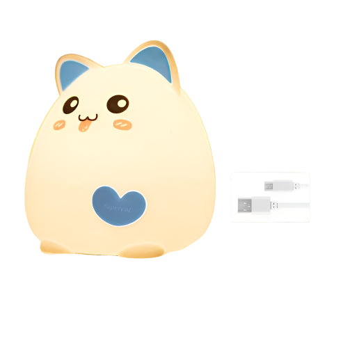 Kitty Night Light for Kids, Soft Silicone LED