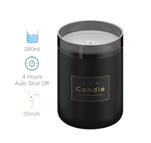 Desktop Candlestick Luminous Humidifier