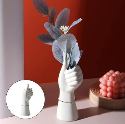 Ceramic Hand Shape Flower Vase